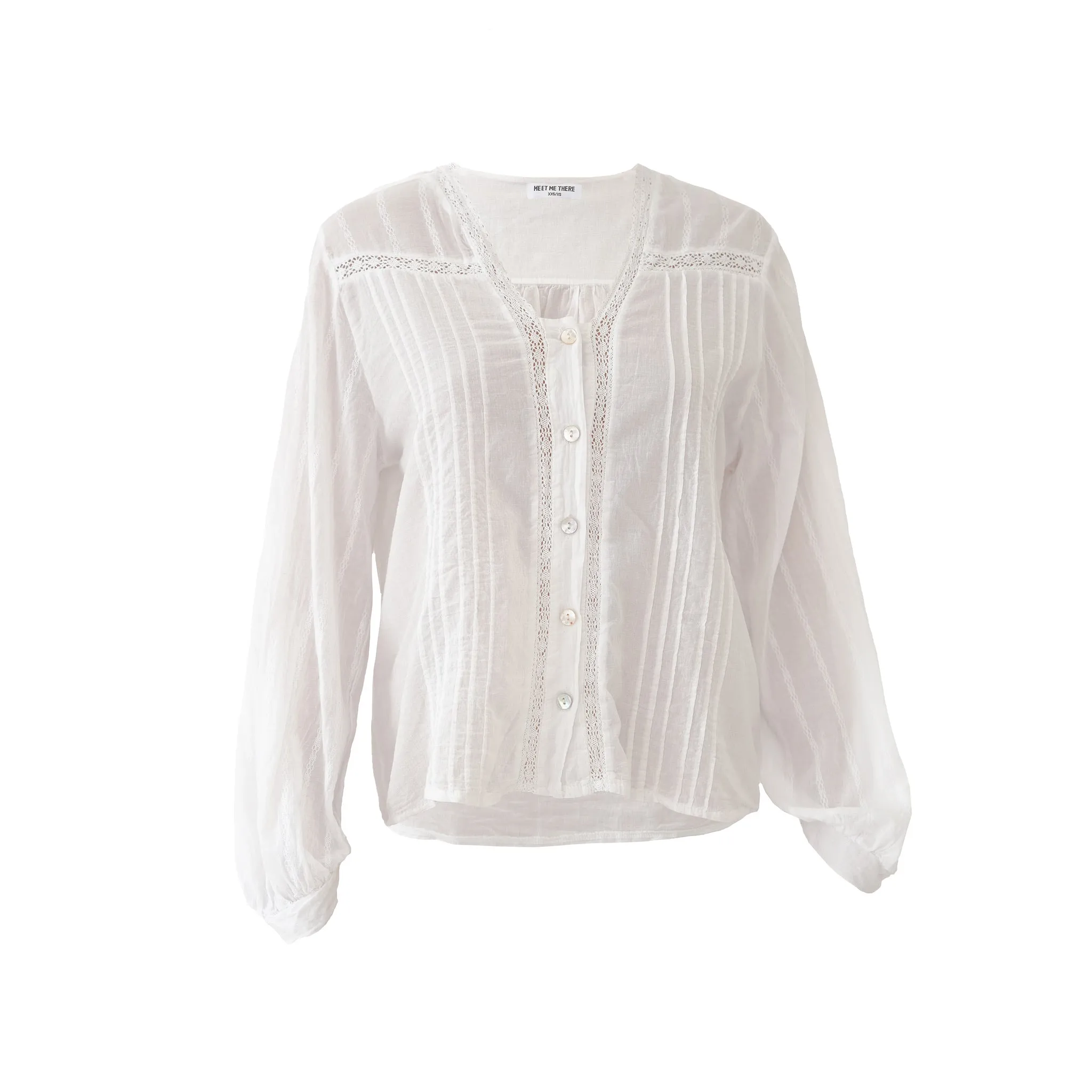 "Olivia" blouse white sold by Meet Me There product image thumbnail 3