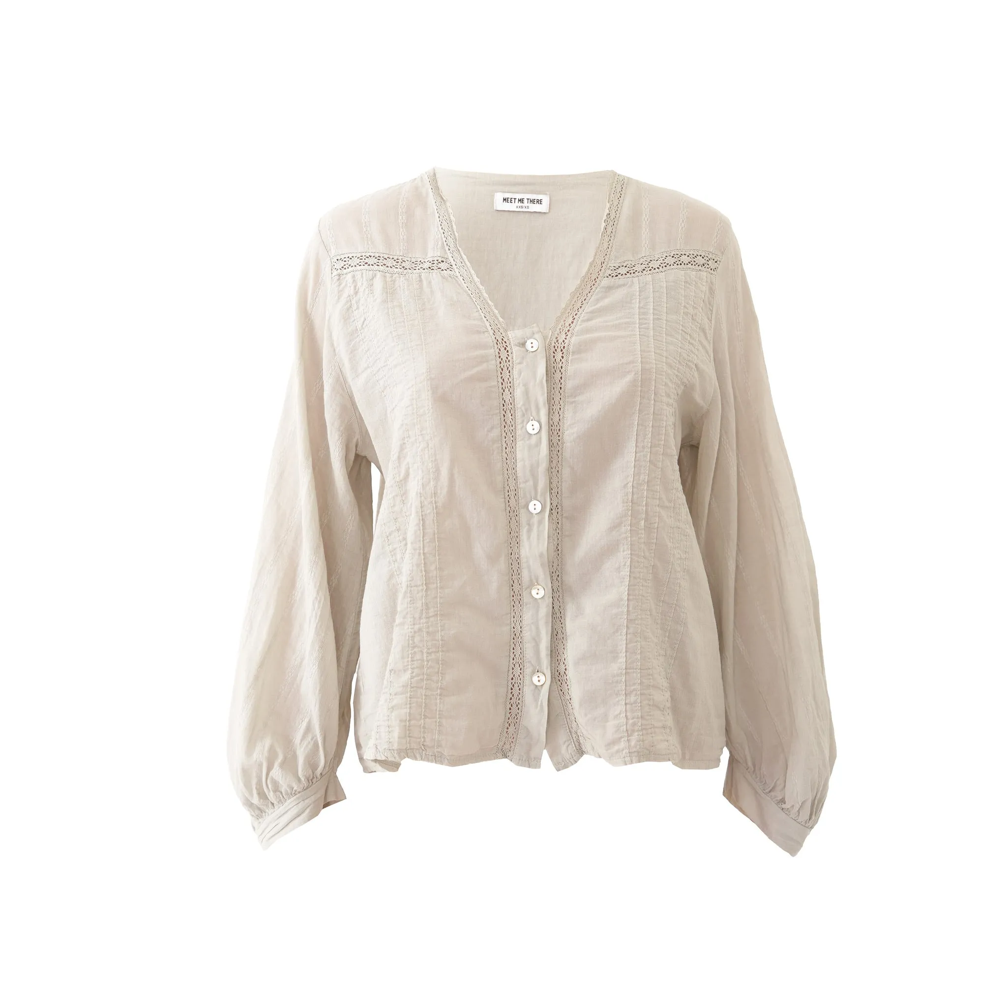 "Olivia" blouse beige sold by Meet Me There product image thumbnail 3