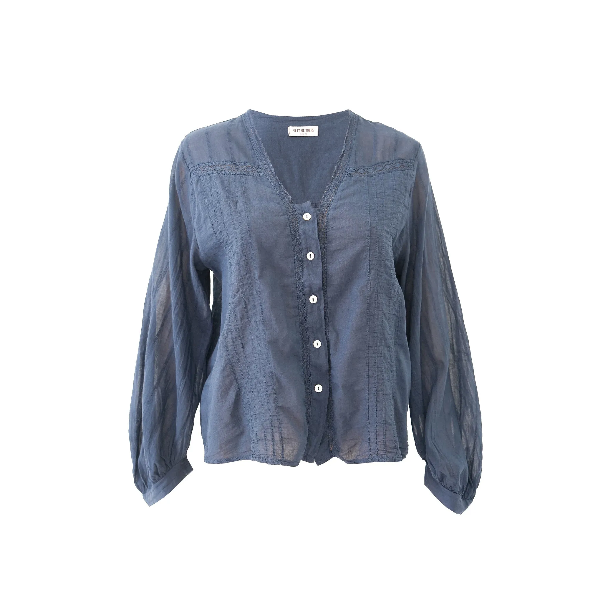 "Olivia" blouse navy sold by Meet Me There product image thumbnail 4