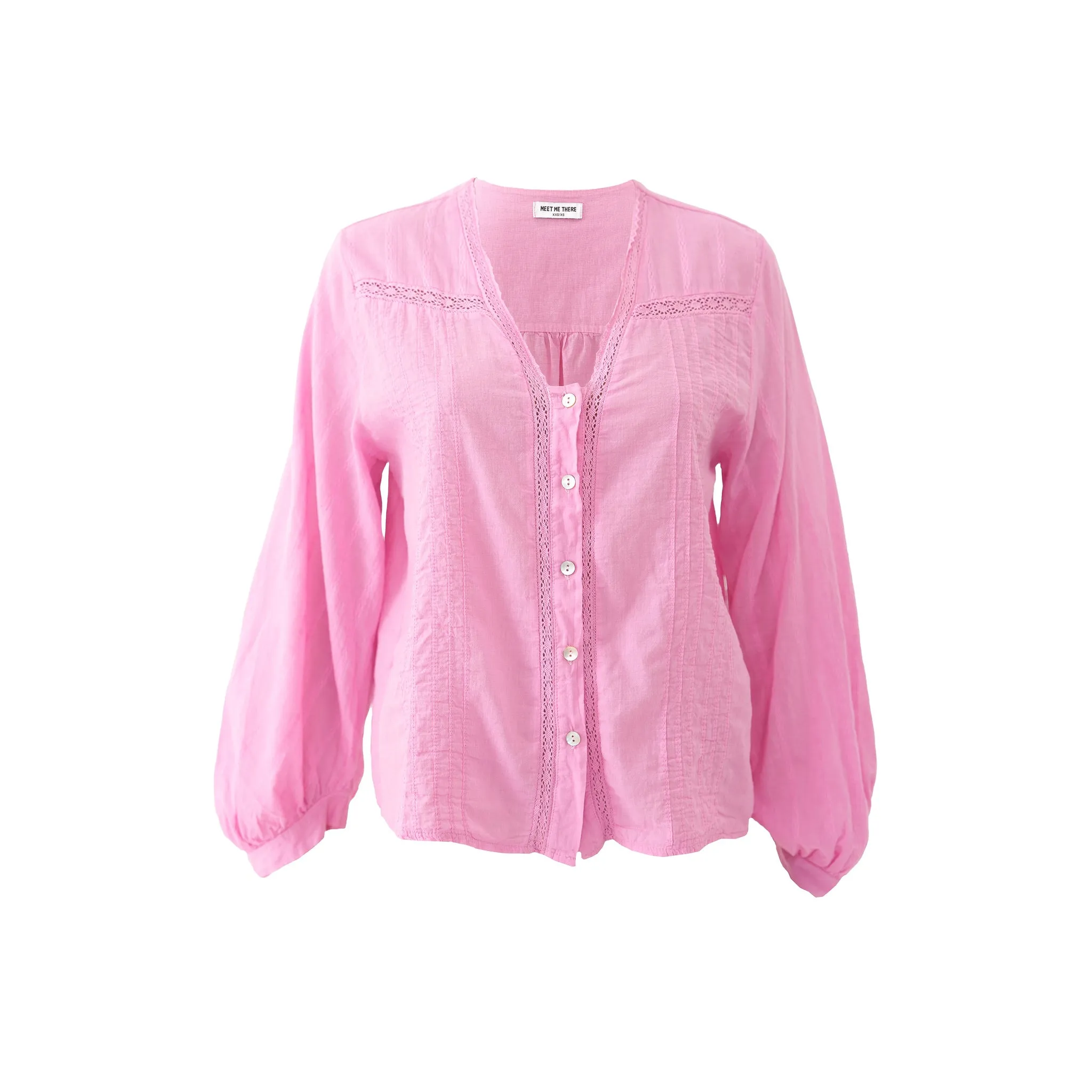 "Olivia" blouse pink sold by Meet Me There product image thumbnail 4