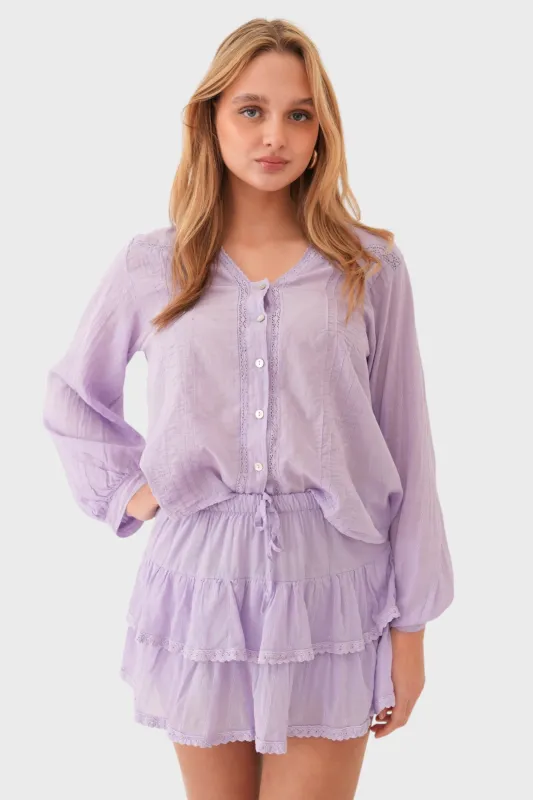"Olivia" blouse lila sold by Meet Me There