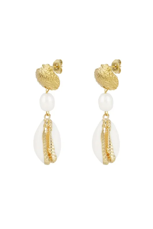 "Gold shell" earrings sold by Meet Me There