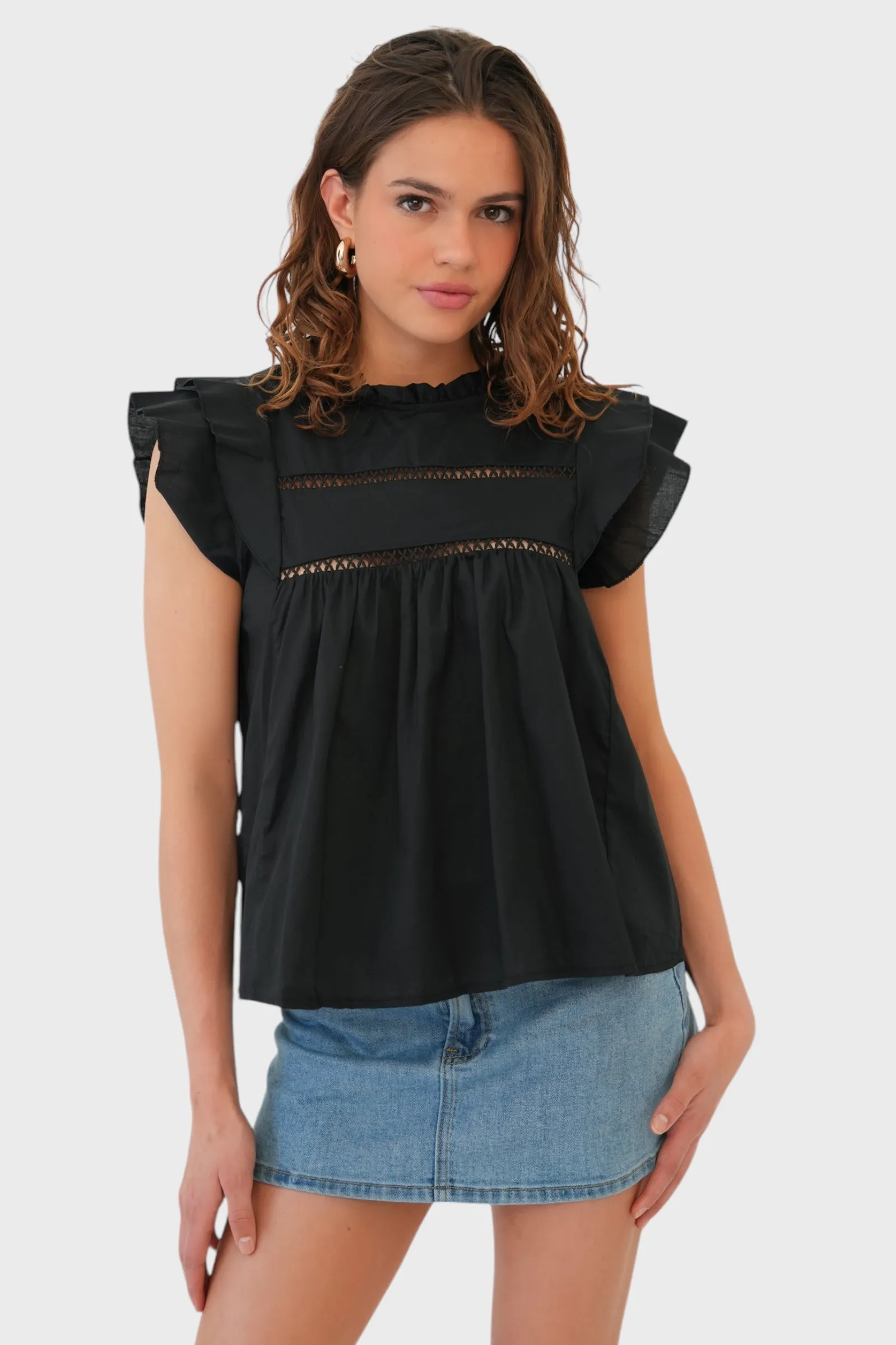"Dreamy" blouse black sold by Meet Me There