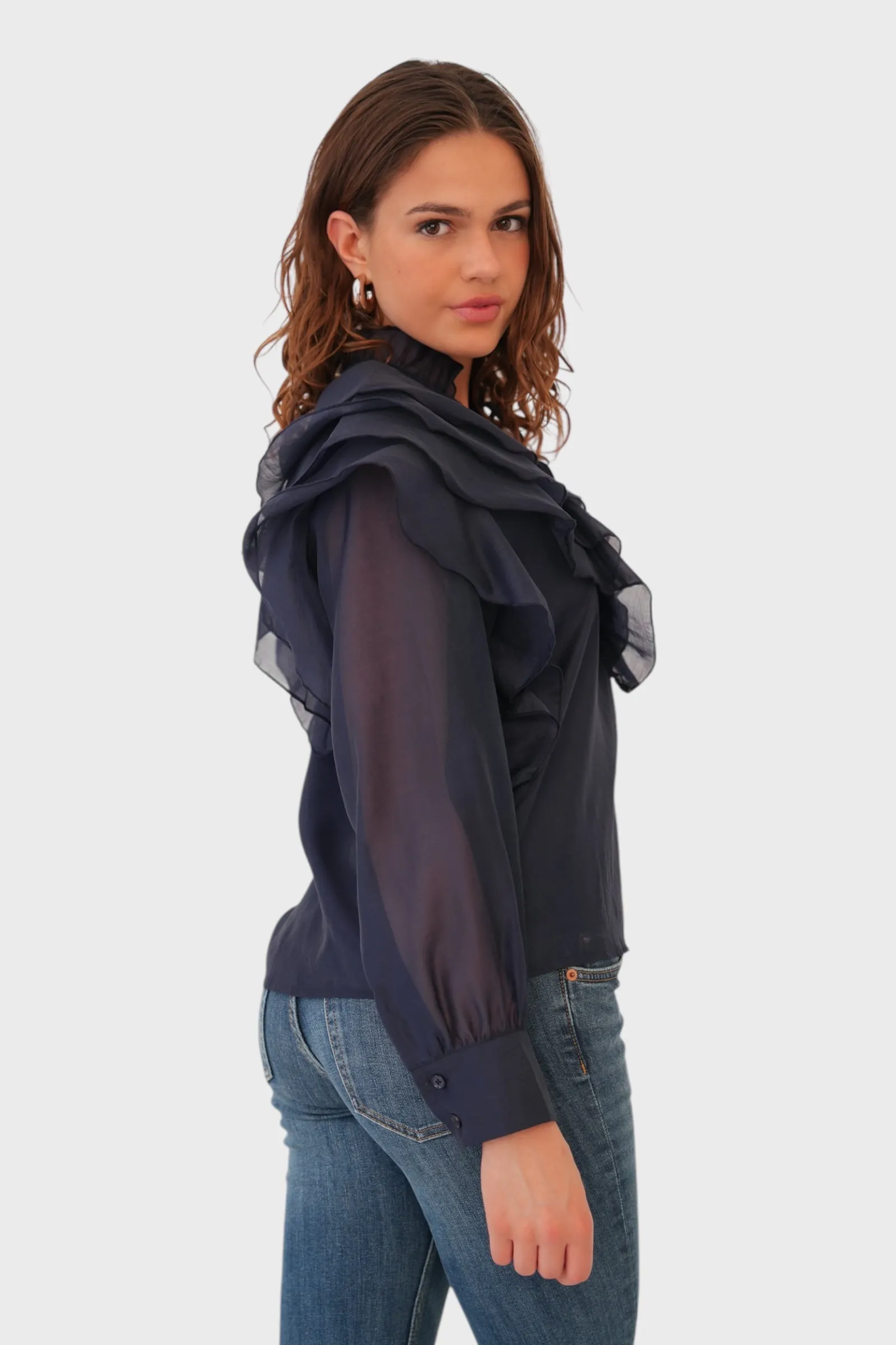 "Spring" blouse navy sold by Meet Me There product image thumbnail 2