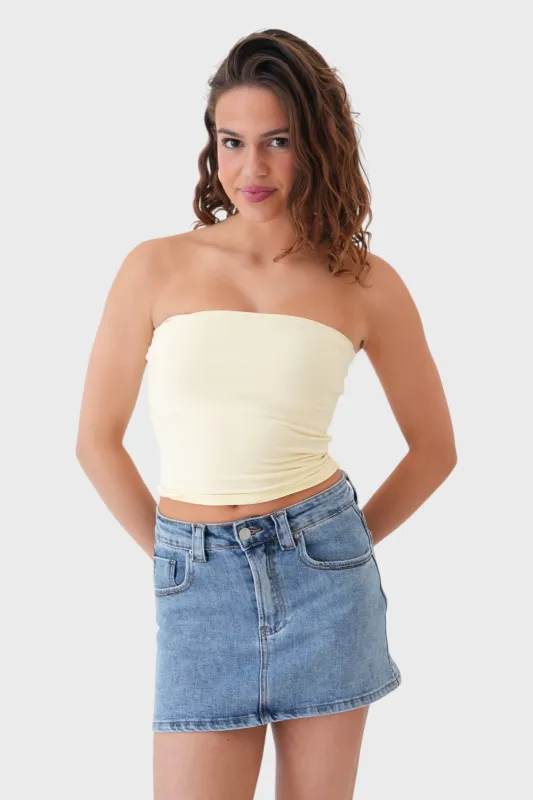 "Tube" top yellow sold by Meet Me There