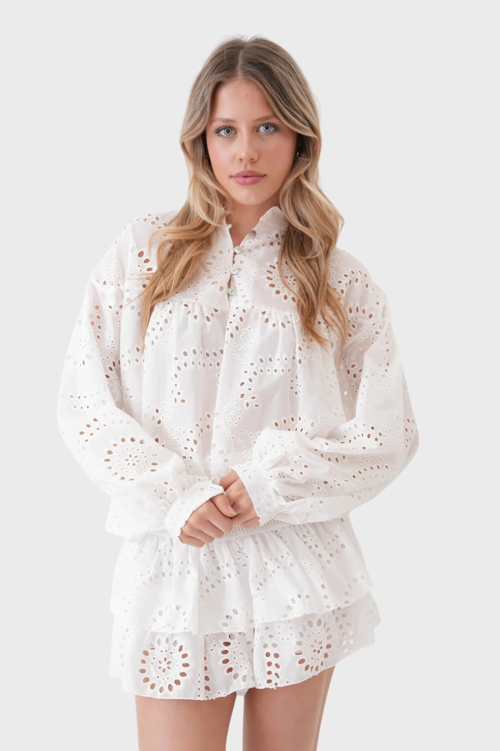 "Daydream" blouse white sold by Meet Me There