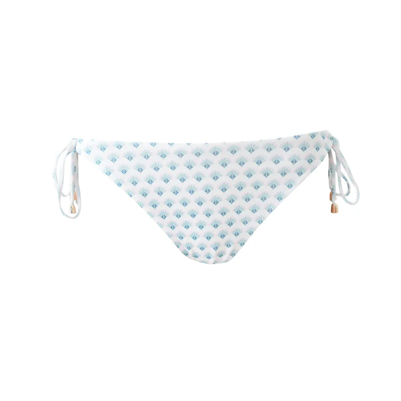"Palm" tied bikini bottom green sold by Meet Me There