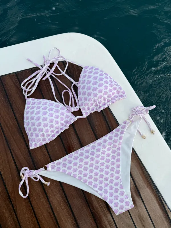 "Sunny" bikini top purple sold by Meet Me There