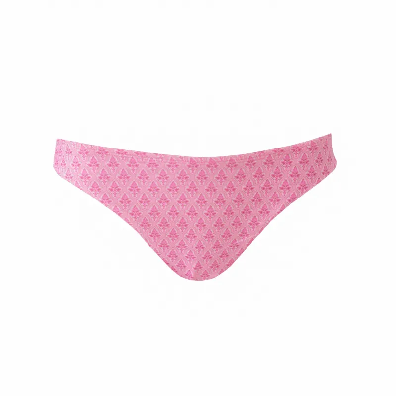 "Tropical" bikini bottom pink sold by Meet Me There