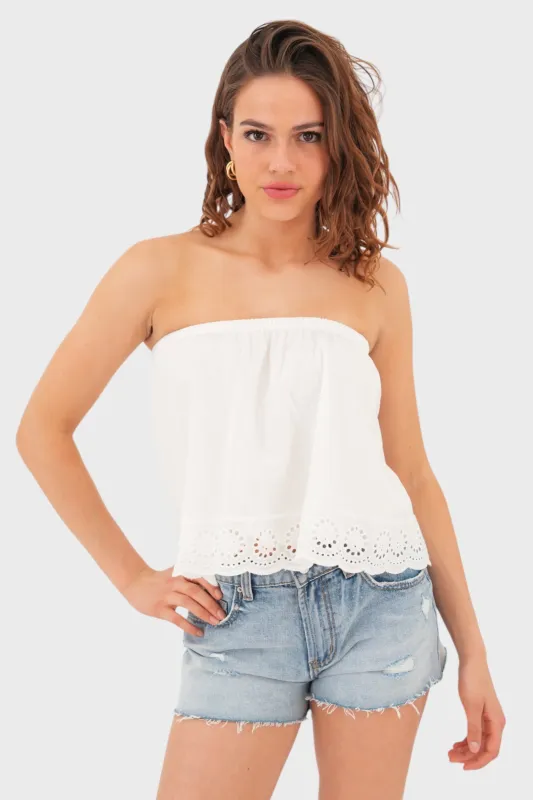 "Lulu" top white sold by Meet Me There