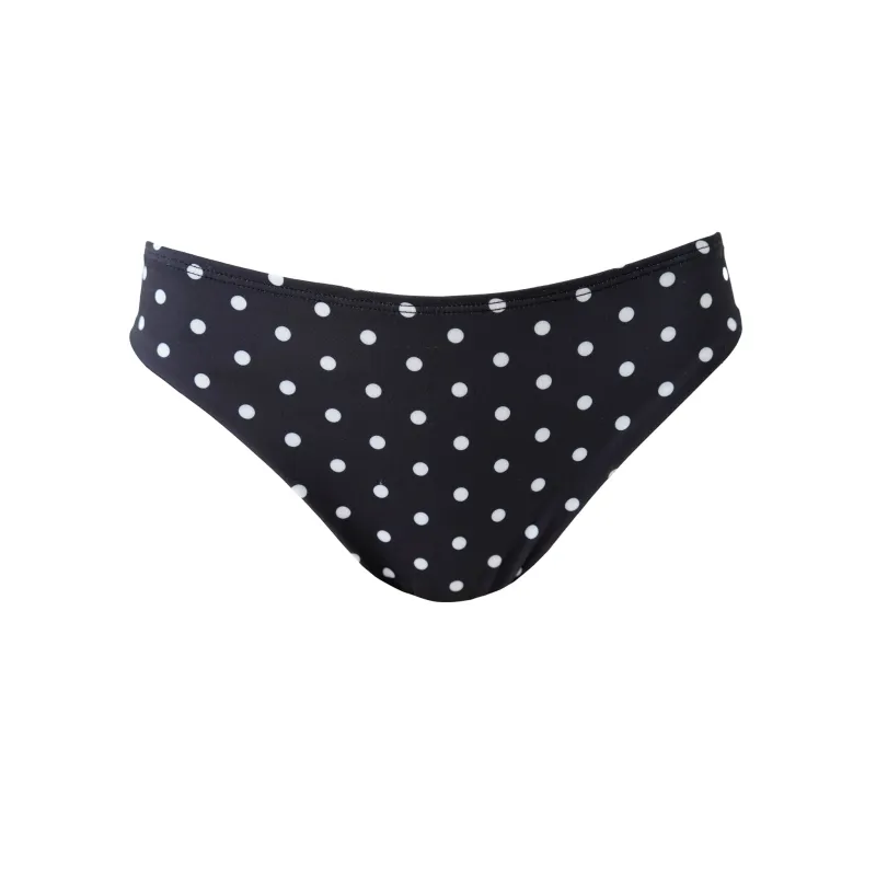 "Dots" bikini bottom black sold by Meet Me There