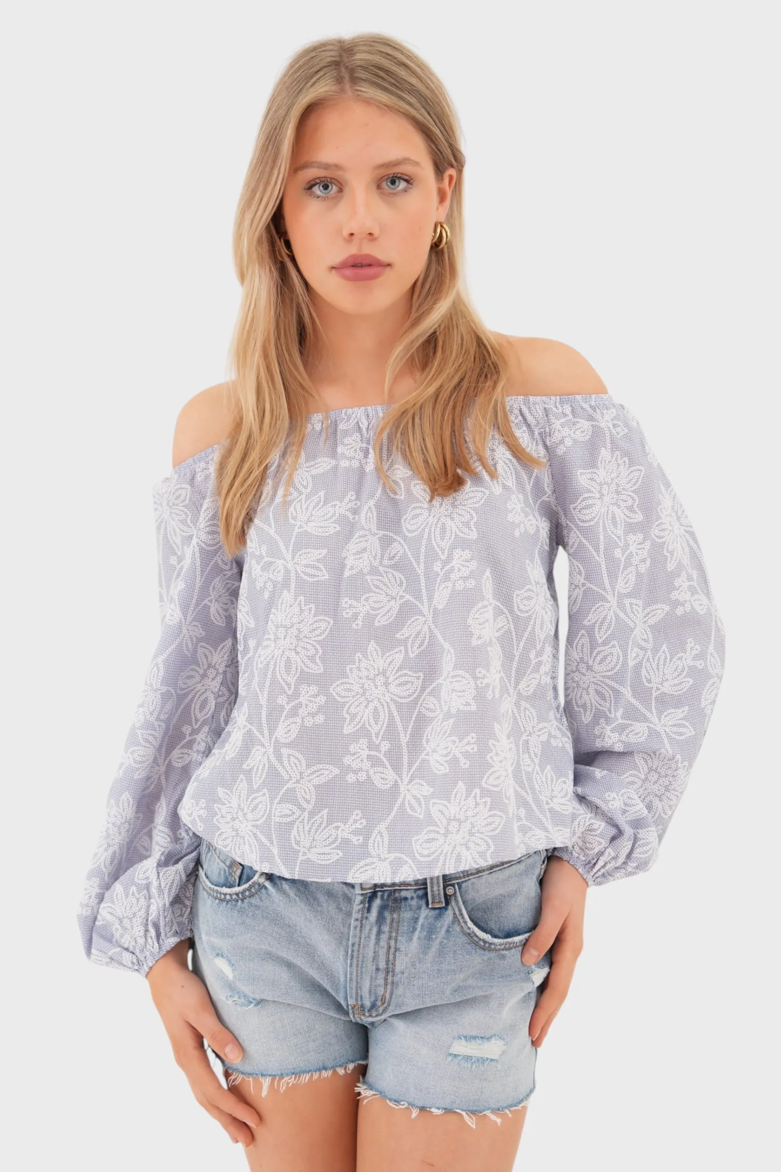 "Italy" blouse blue sold by Meet Me There