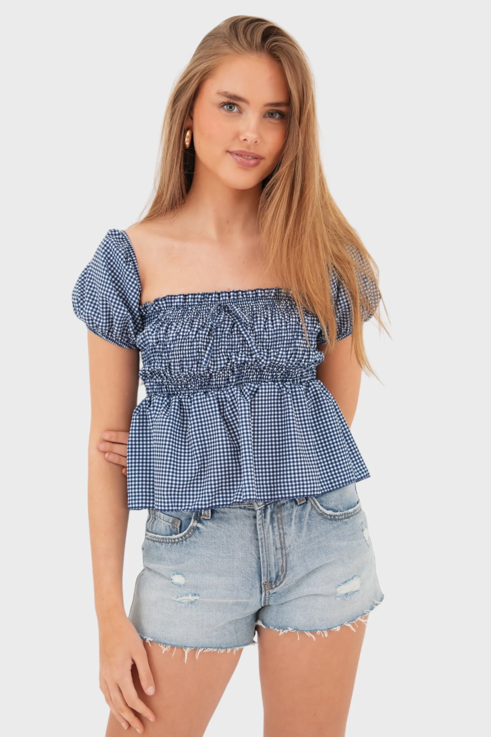 "Dream" top blue sold by Meet Me There