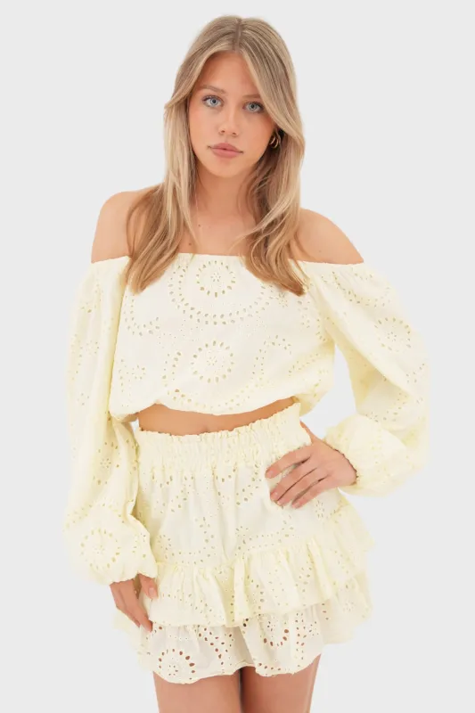 "Fleur" skirt yellow sold by Meet Me There