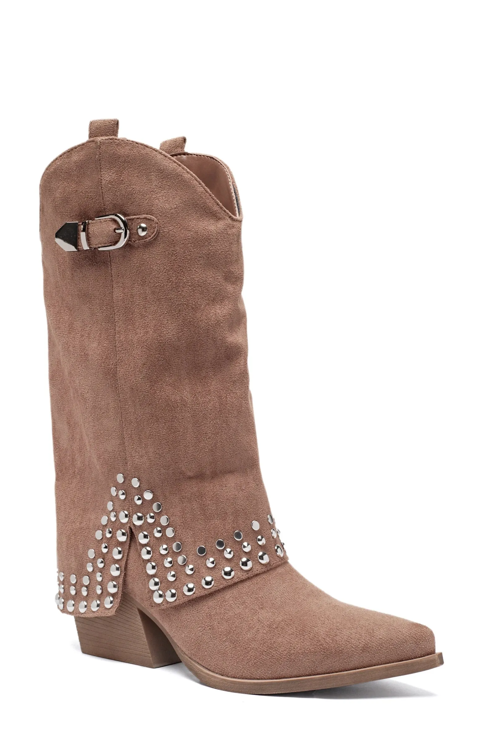"Studded" boots camel sold by Meet Me There product image thumbnail 2