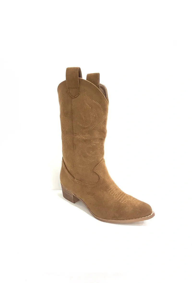 "Cowboy" boots camel suede sold by Meet Me There product image thumbnail 2