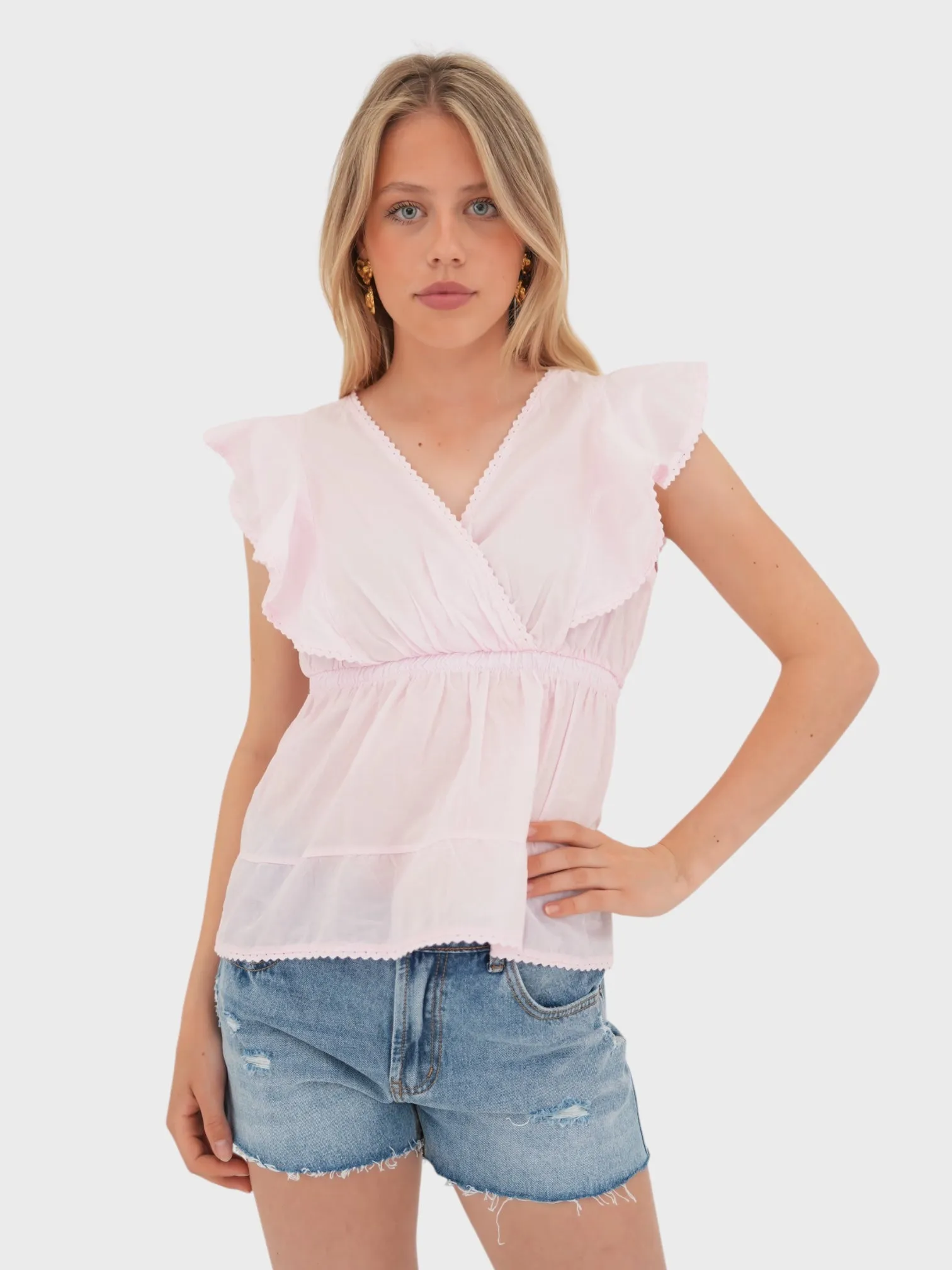 "Blooming" blouse light pink sold by Meet Me There