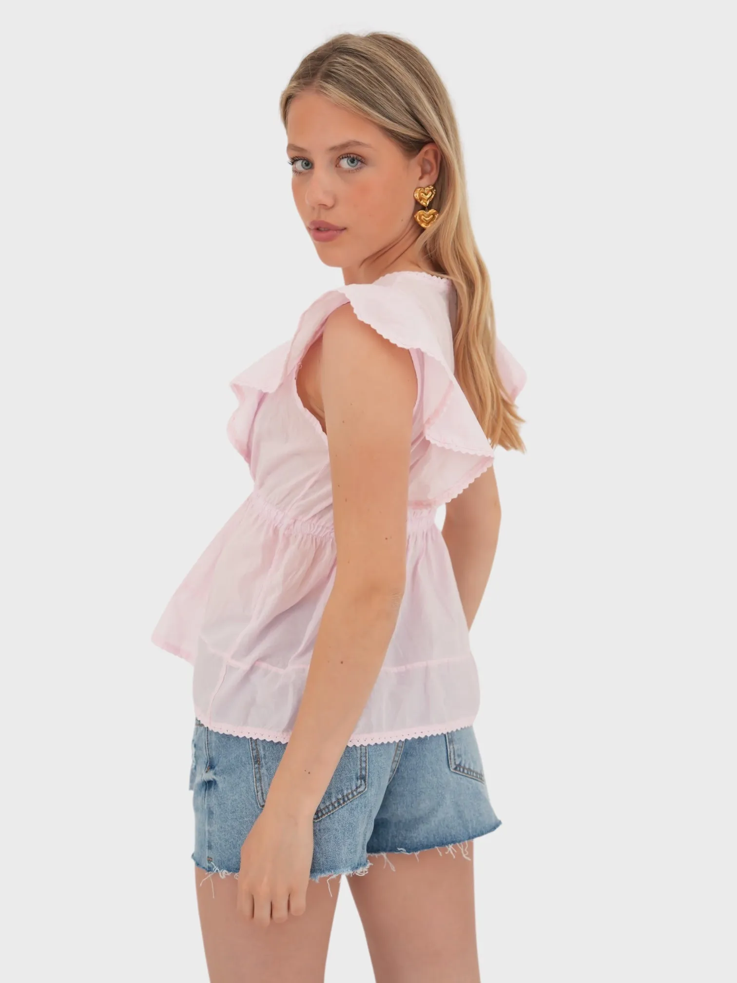 "Blooming" blouse light pink sold by Meet Me There product image thumbnail 3