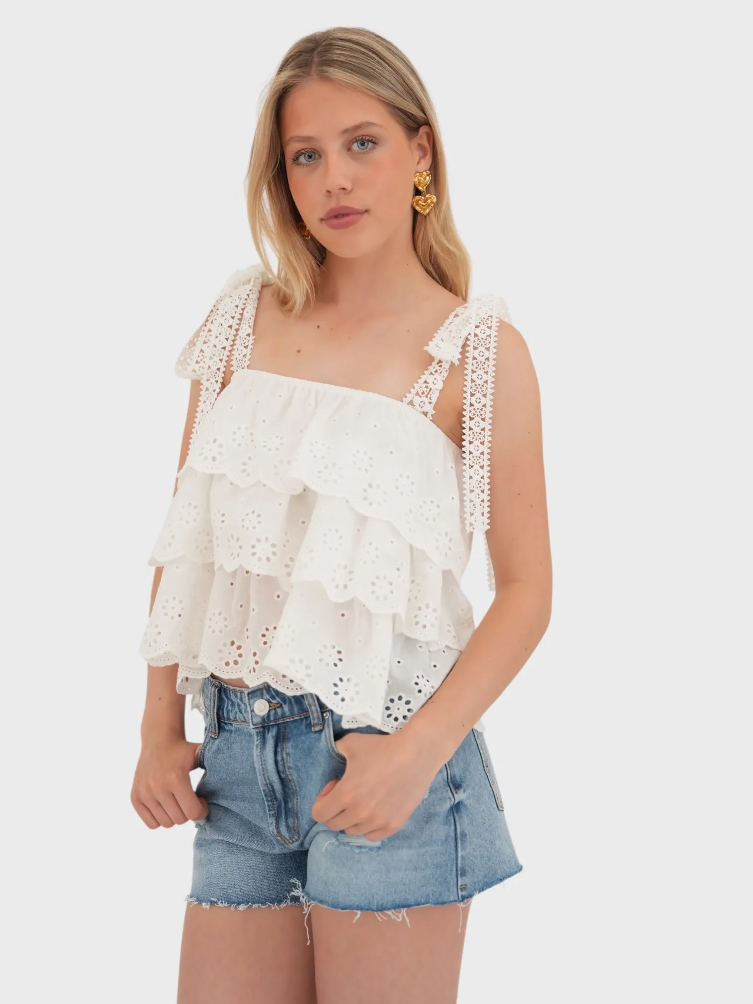 "Summerlight" top white sold by Meet Me There product image thumbnail 2