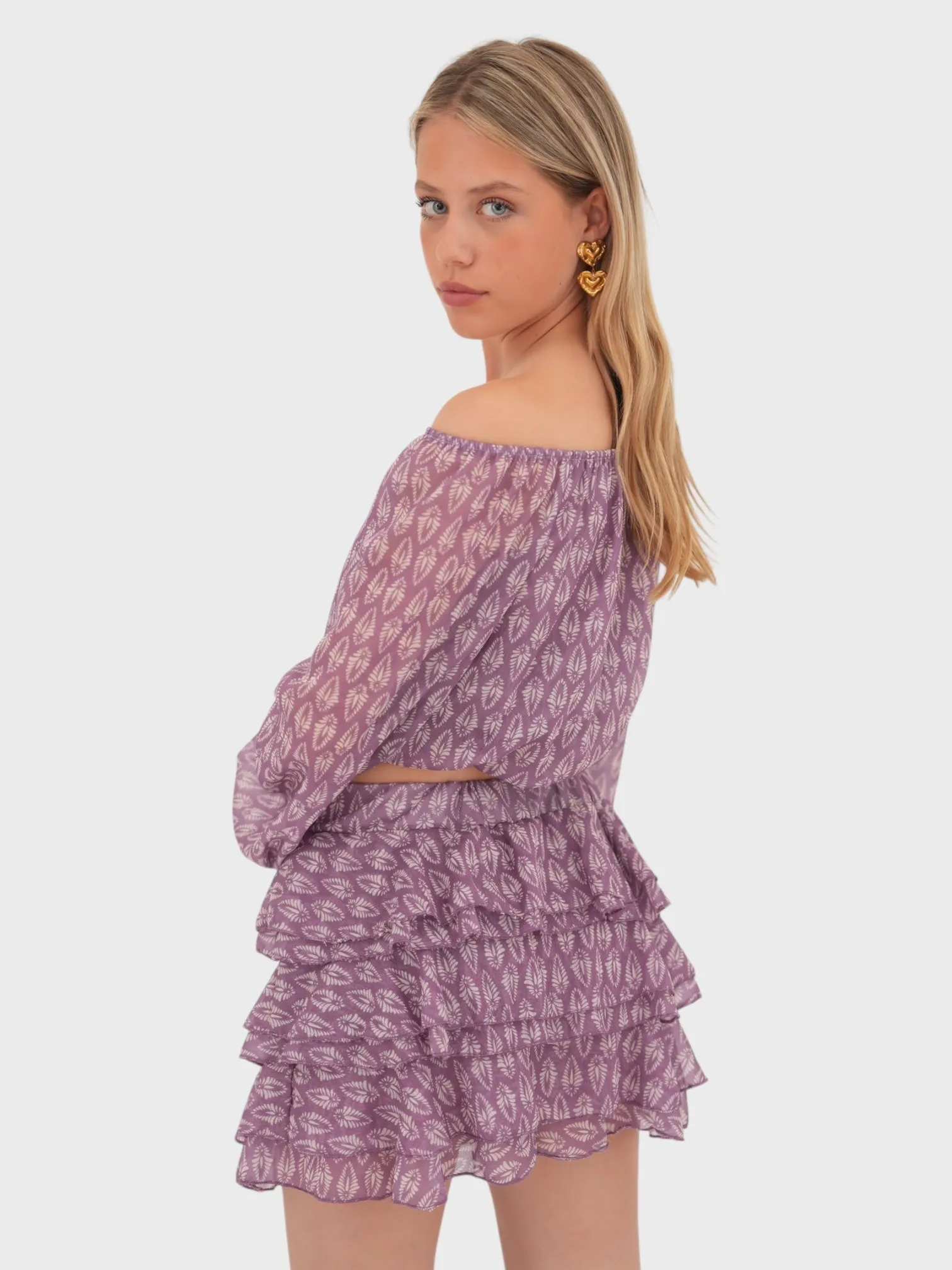 "Stella" blouse purple sold by Meet Me There product image thumbnail 3