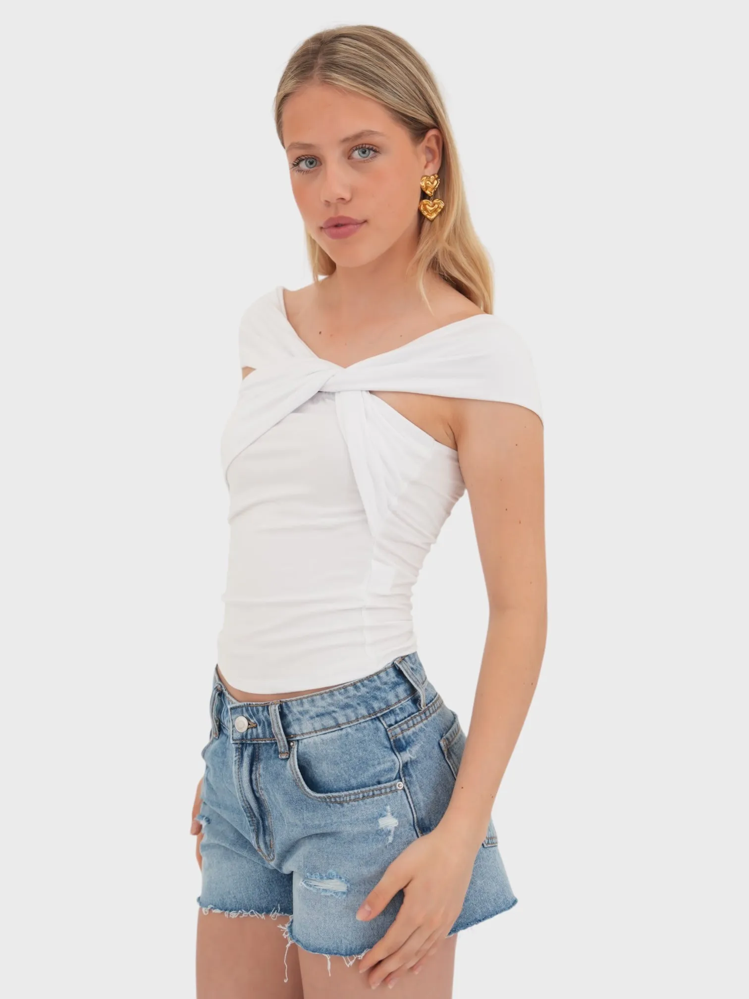 "Cannes" top white sold by Meet Me There