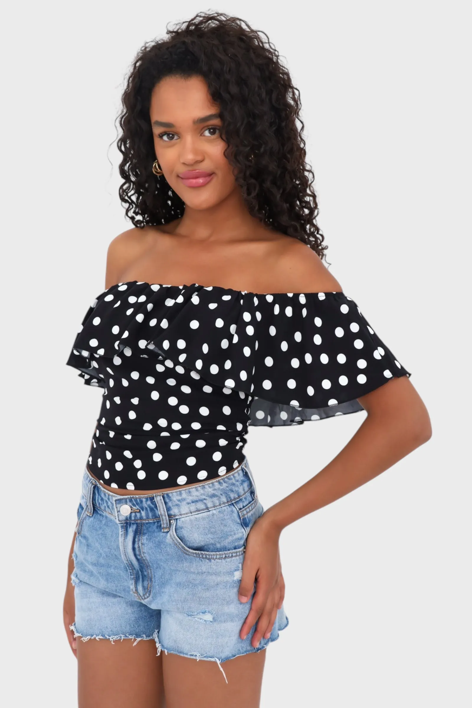 "Off shoulder" top black sold by Meet Me There