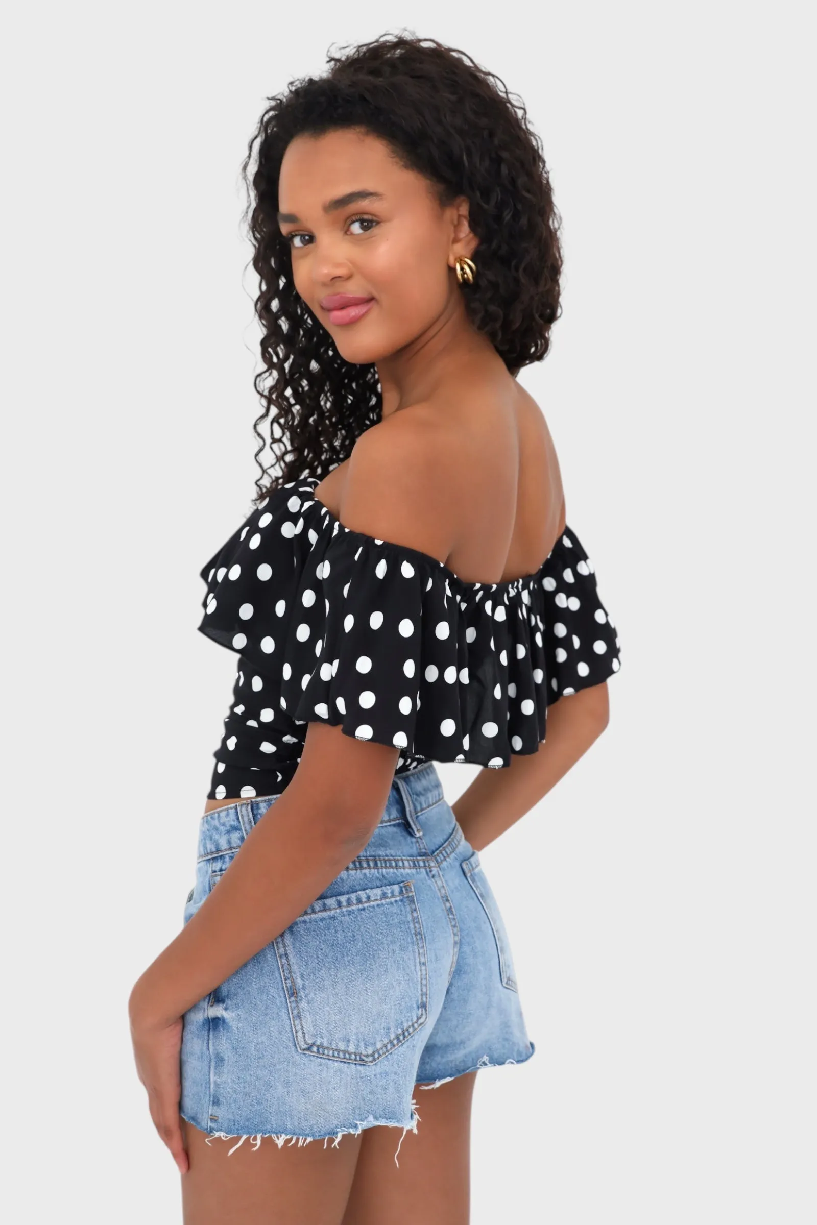 "Off shoulder" top black sold by Meet Me There product image thumbnail 2