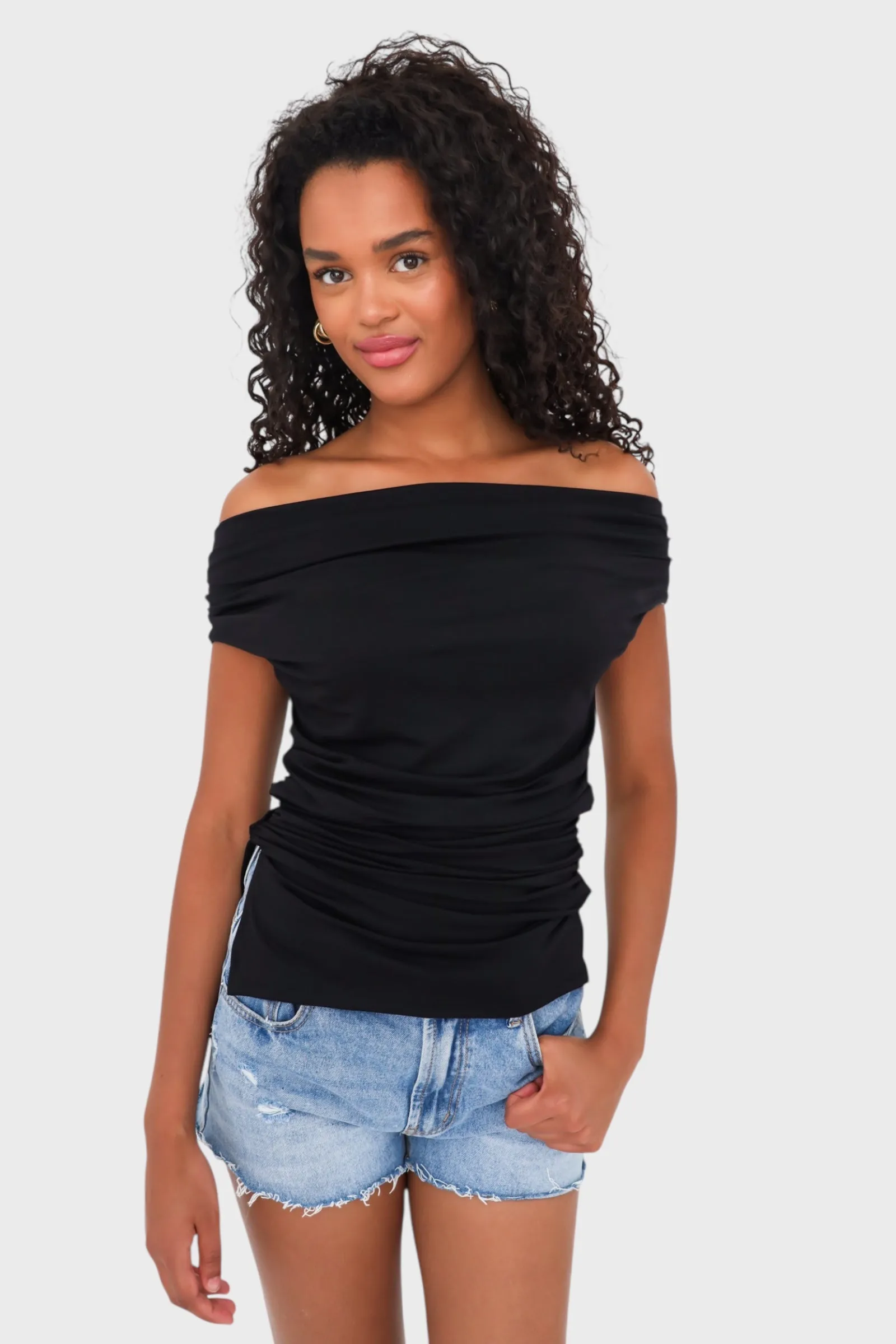 "Shoulder" top black sold by Meet Me There product image thumbnail 2