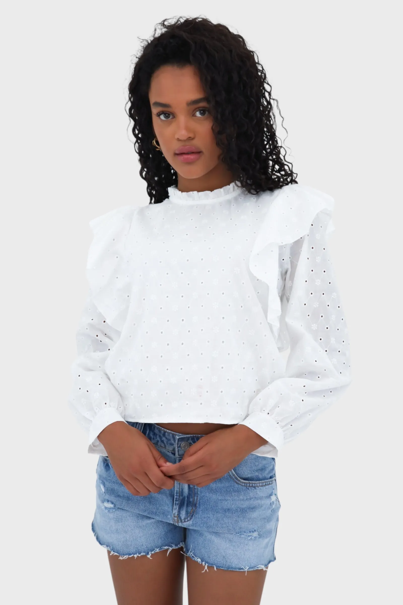 "Flowy" blouse white sold by Meet Me There