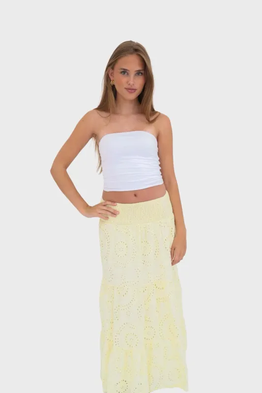 "Honey" skirt yellow sold by Meet Me There