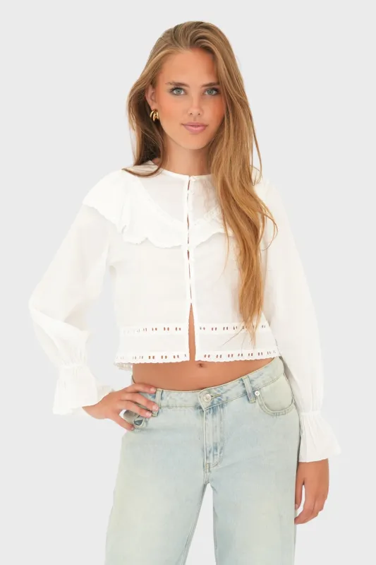 "Sweden" blouse white sold by Meet Me There