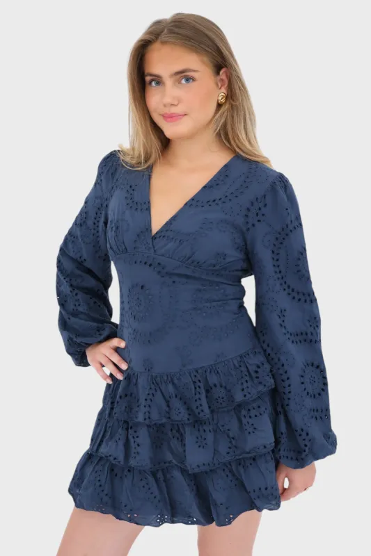 "Lacey" dress navy sold by Meet Me There