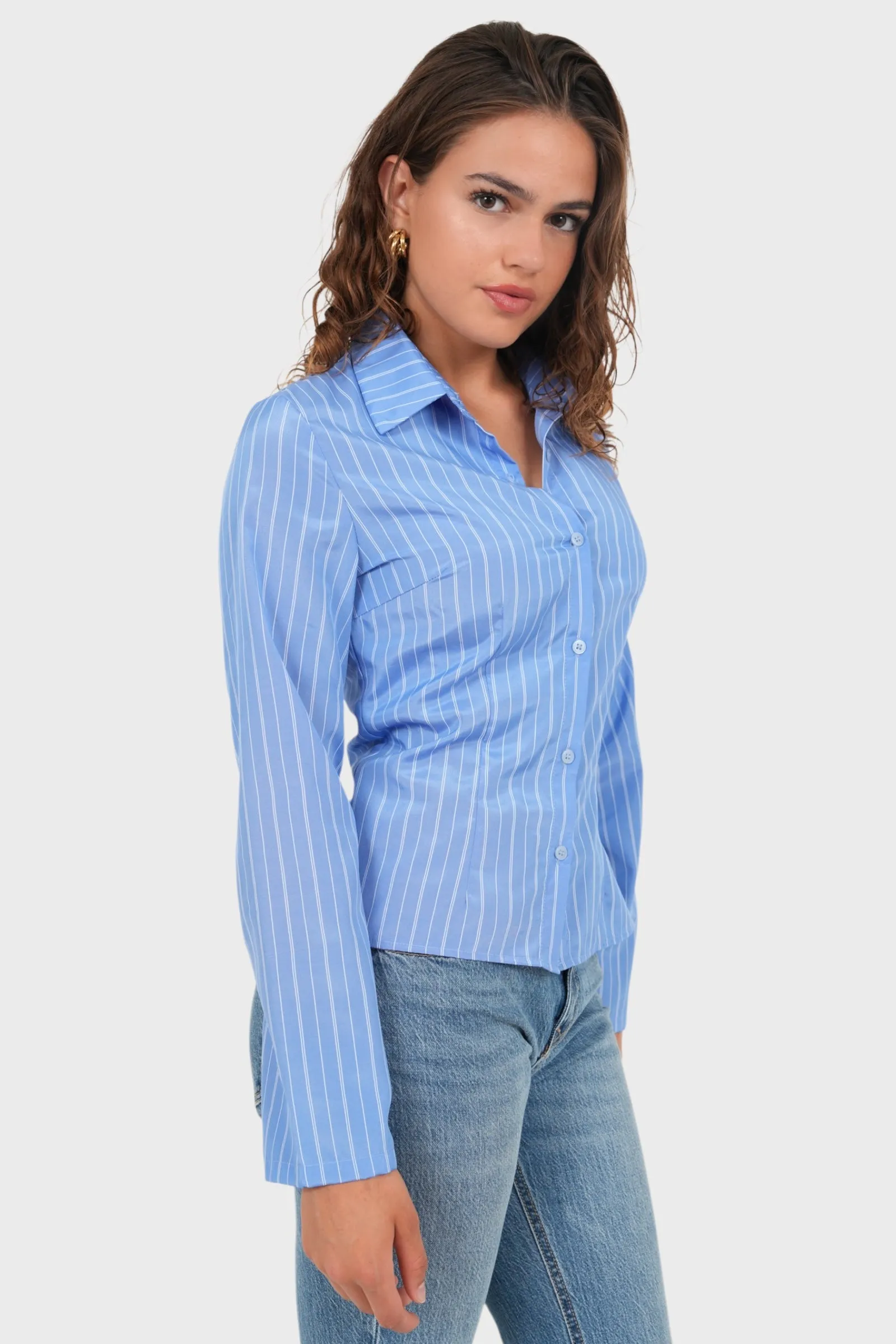 "Classy" blouse blue sold by Meet Me There product image thumbnail 2