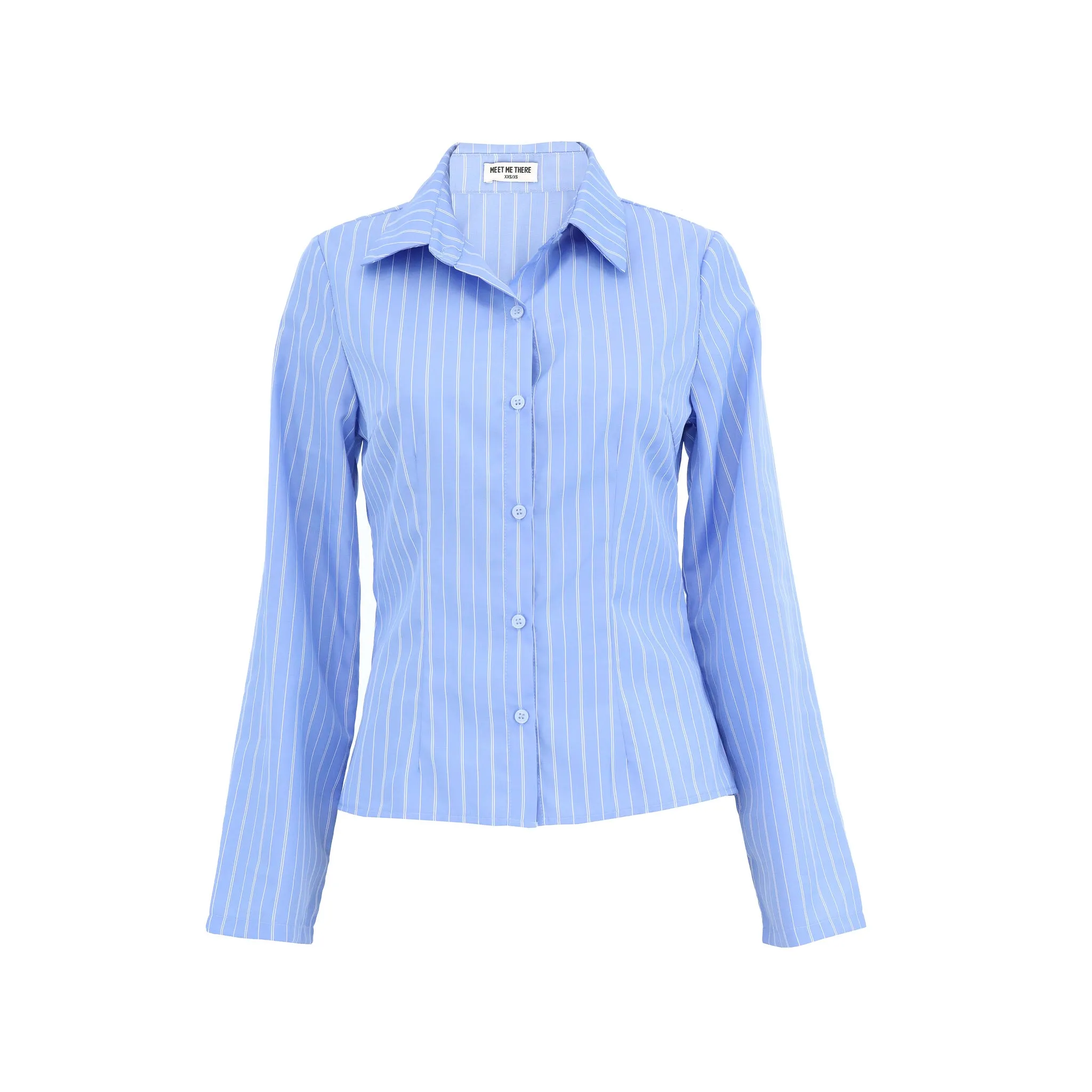 "Classy" blouse blue sold by Meet Me There product image thumbnail 4