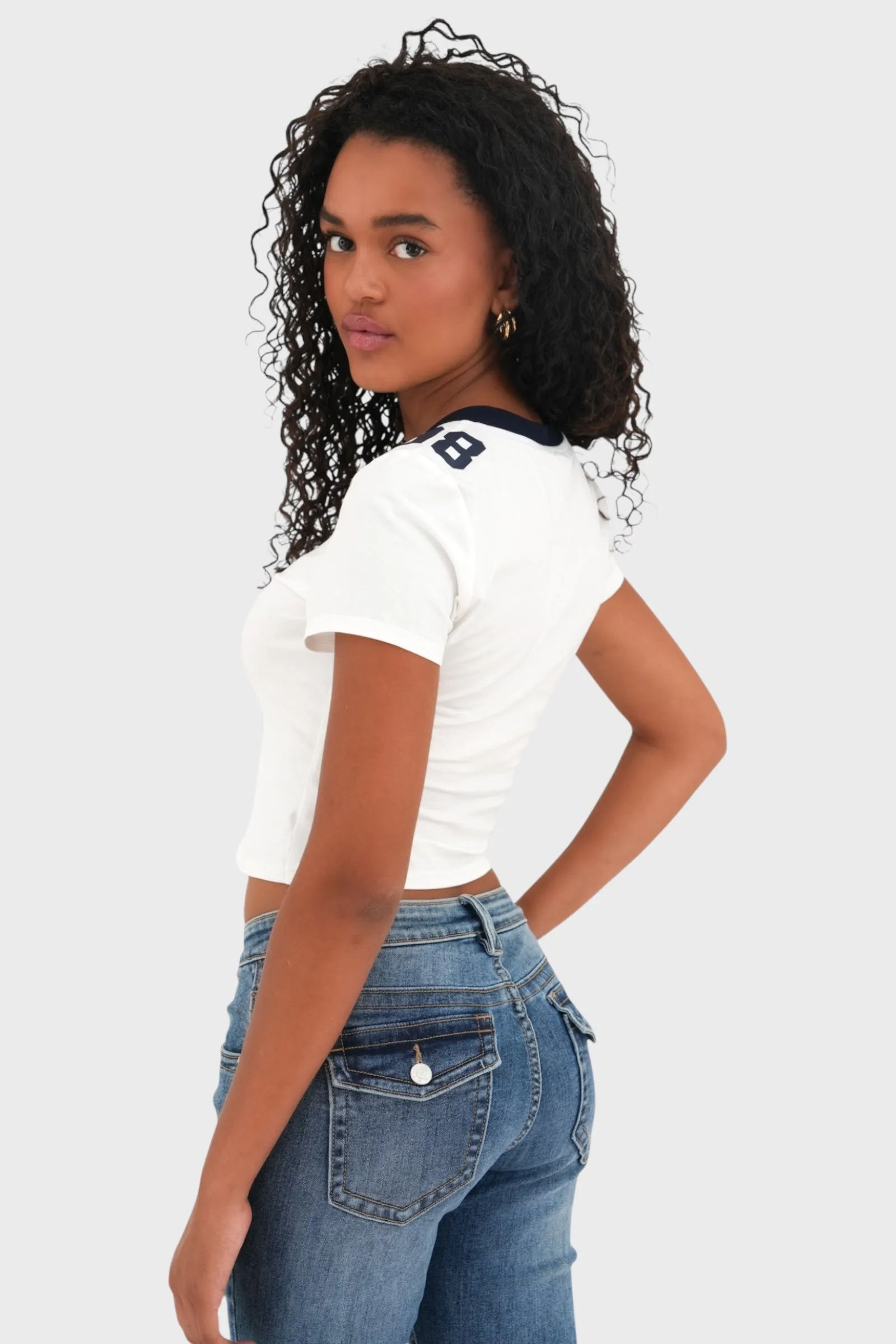 "Jersey" top white sold by Meet Me There product image thumbnail 3