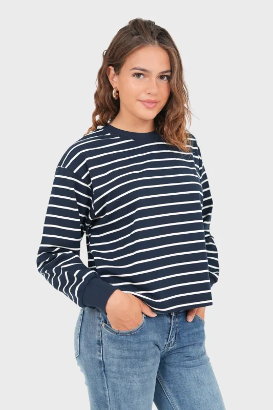 "Boat" top navy sold by Meet Me There