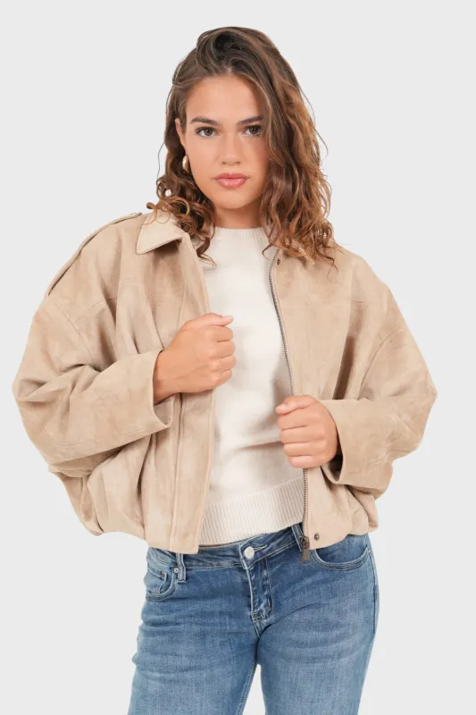 "Miami" jacket beige sold by Meet Me There