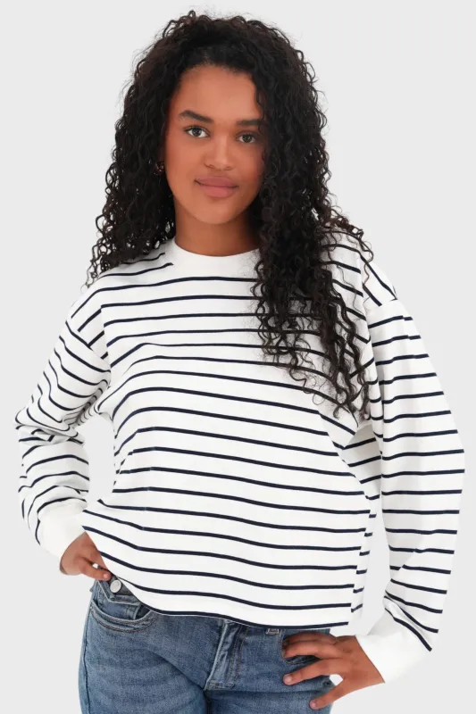 "Boat" top white sold by Meet Me There