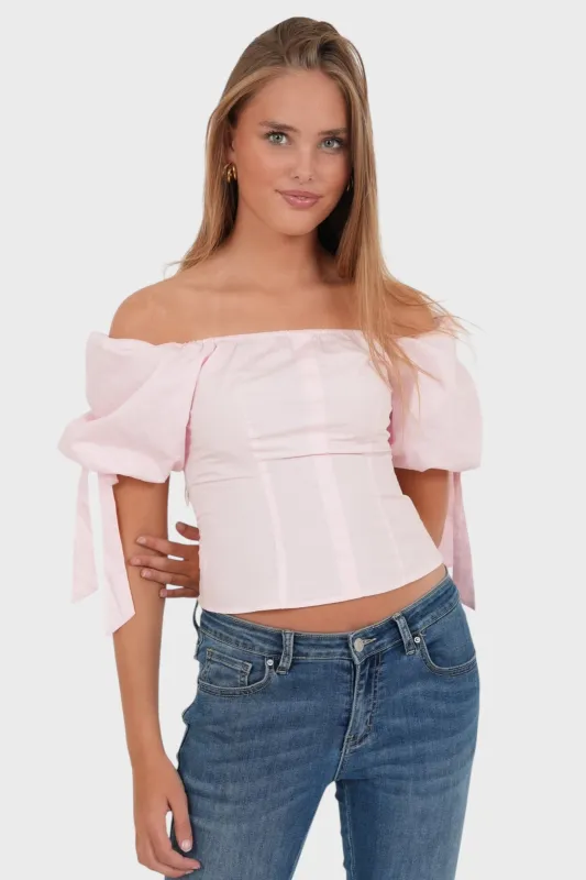 "Ballet" blouse light pink sold by Meet Me There