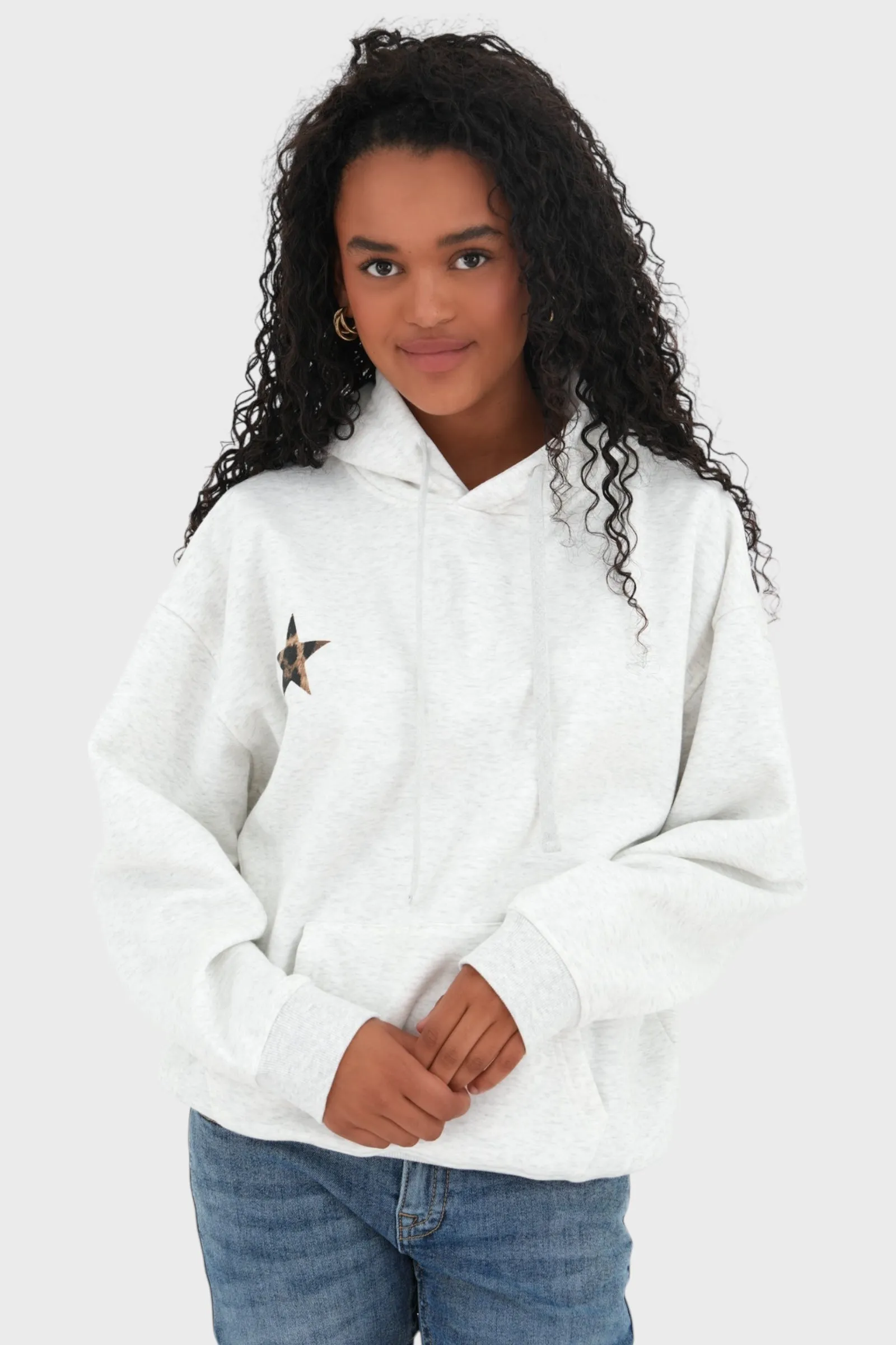 "Stars" leopard hoodie grey sold by Meet Me There product image thumbnail 3