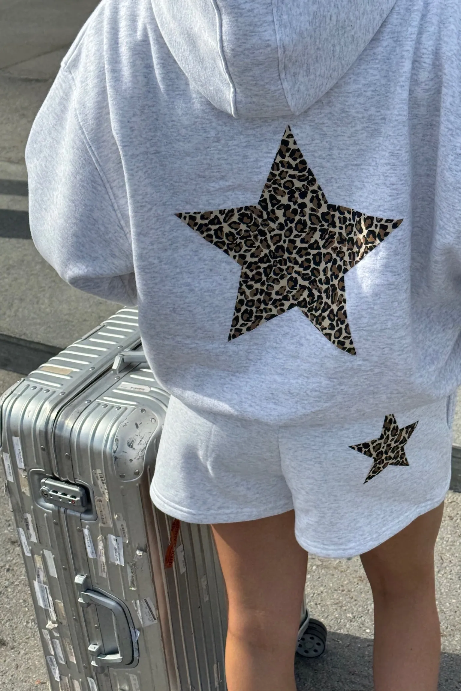 "Relaxed leopard" hoodie grey sold by Meet Me There