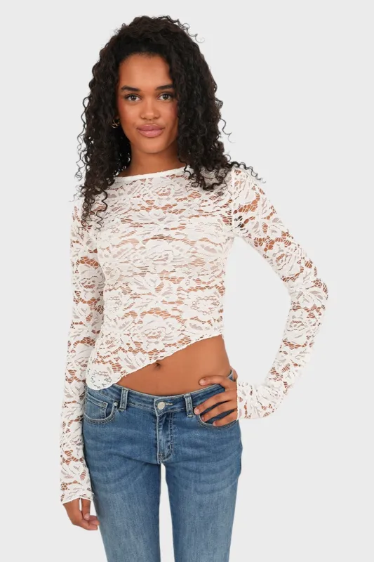"Ivy" top white sold by Meet Me There