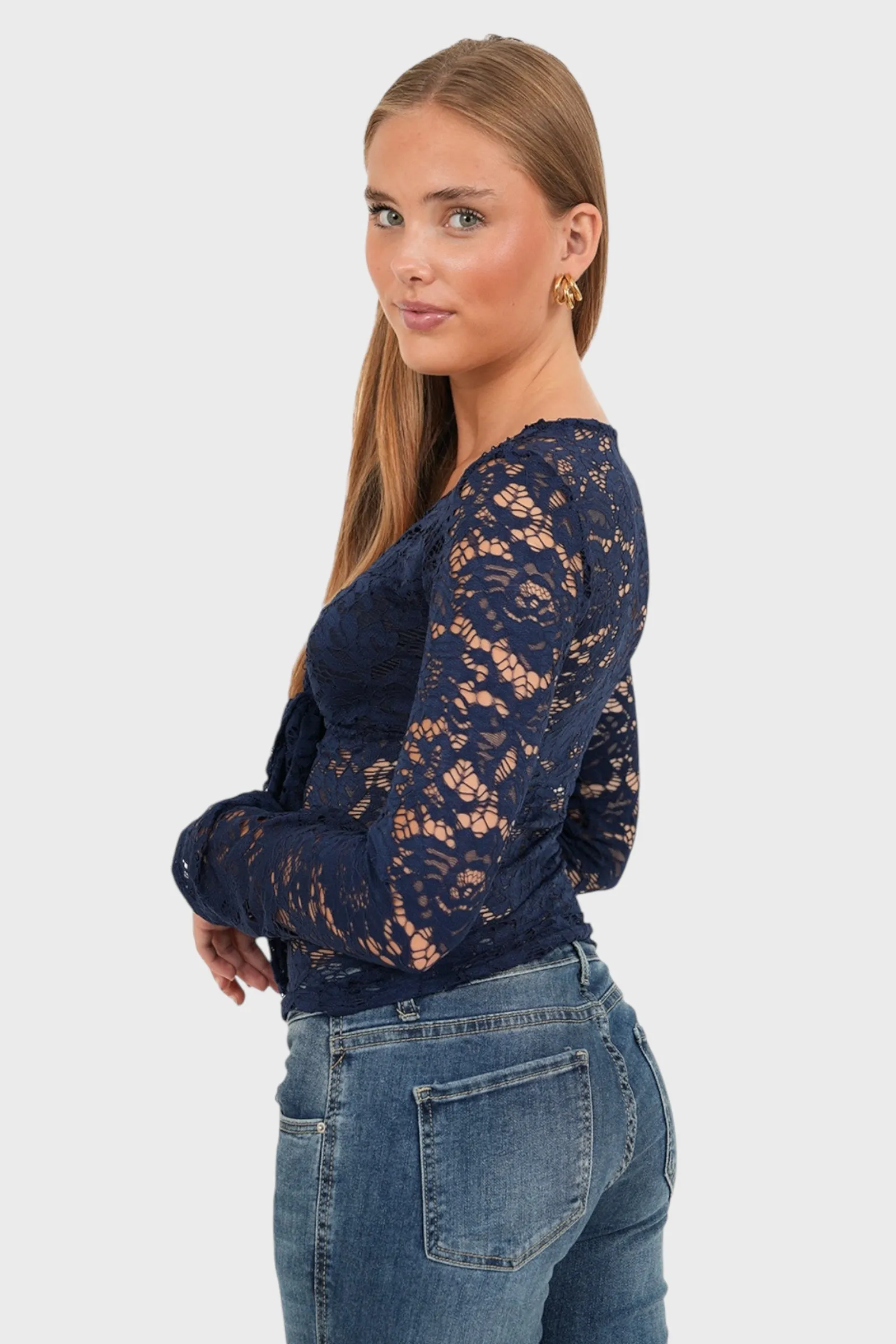 "Olive" top navy sold by Meet Me There product image thumbnail 3