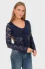 "Olive" top navy sold by Meet Me There