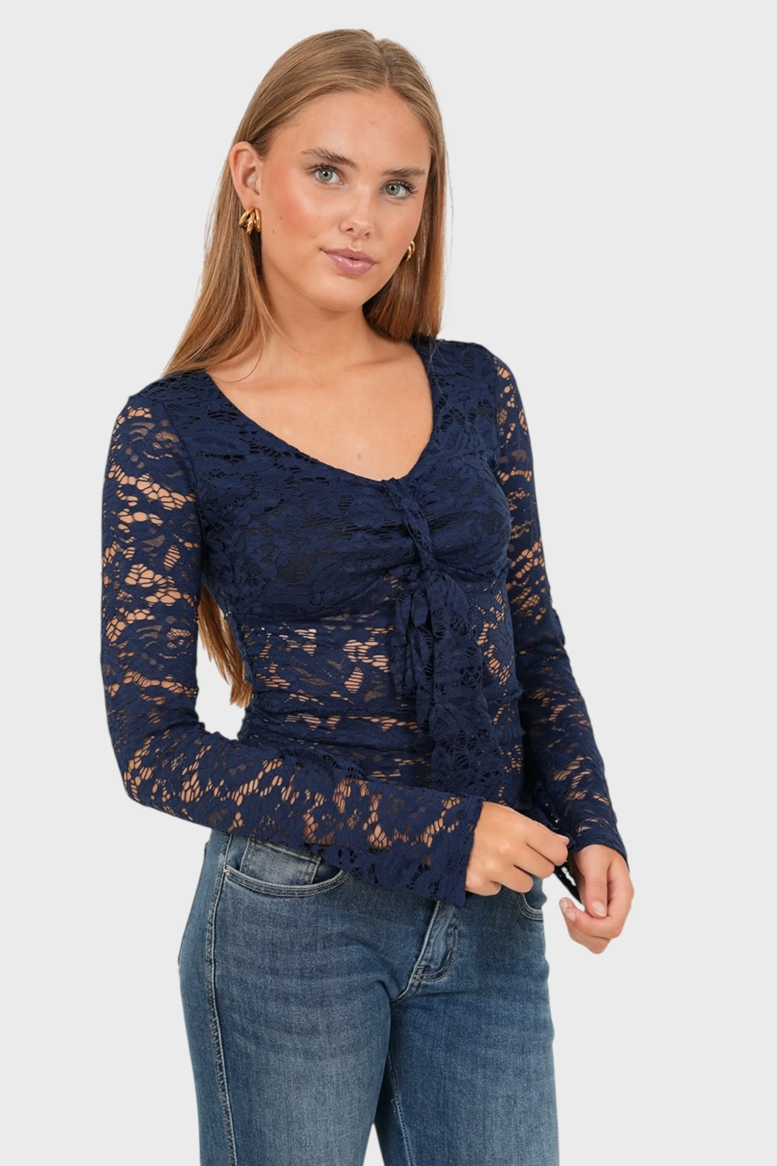 "Olive" top navy sold by Meet Me There product image thumbnail 2