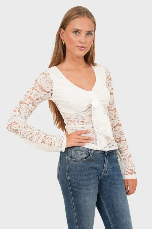"Olive" top white sold by Meet Me There