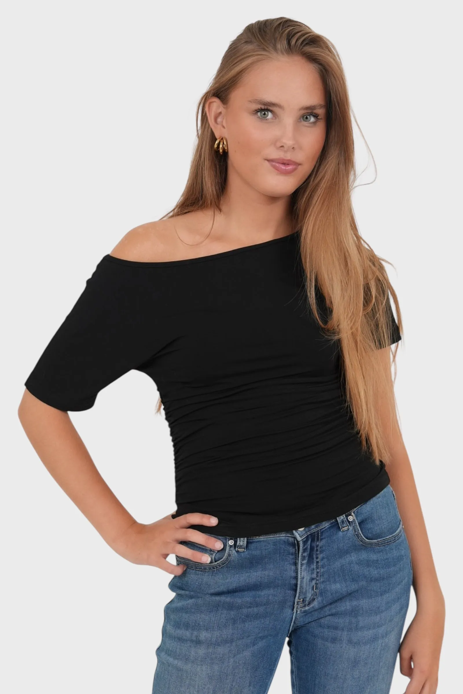 "Zara" top black sold by Meet Me There