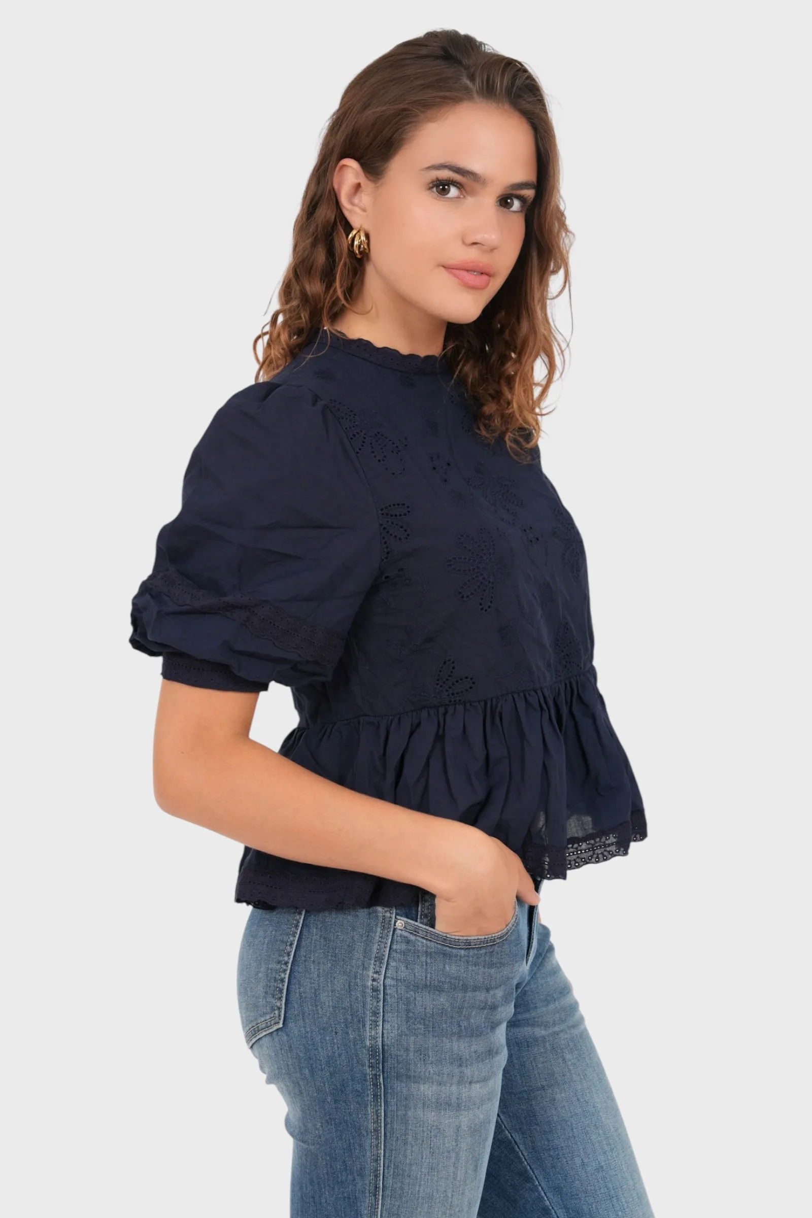 "Grace" blouse navy sold by Meet Me There product image thumbnail 2