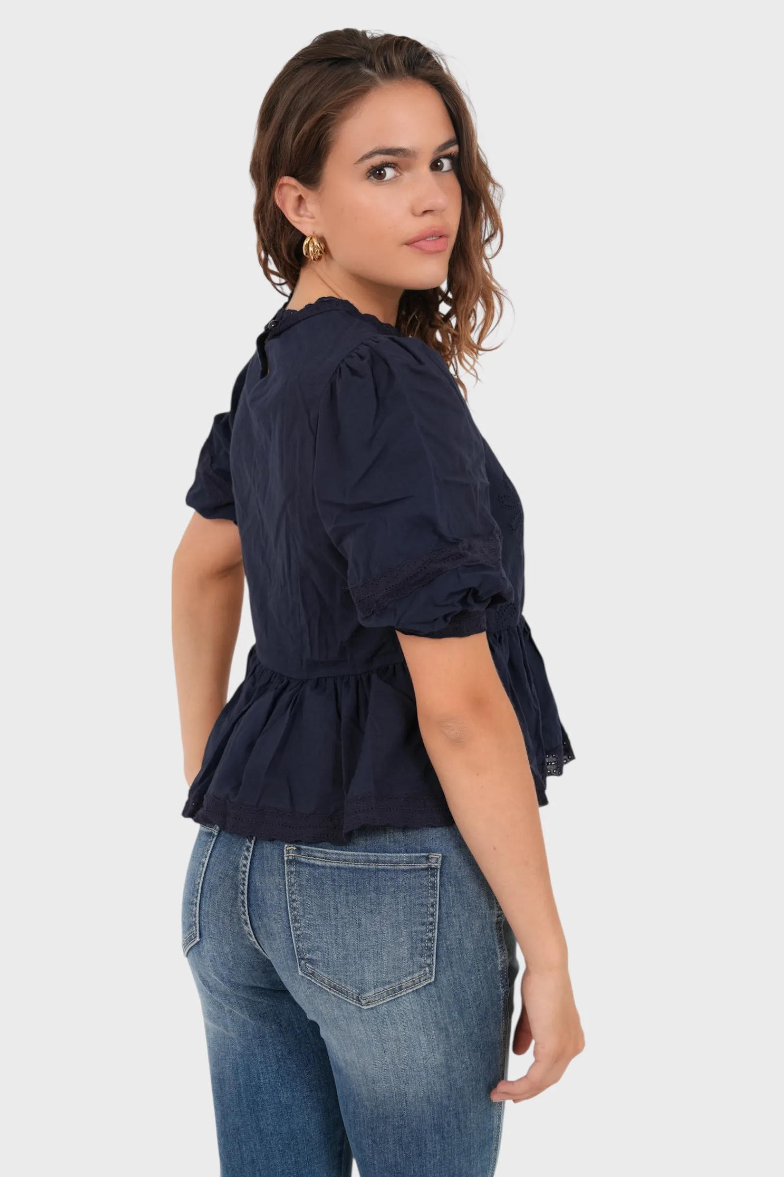 "Grace" blouse navy sold by Meet Me There product image thumbnail 3