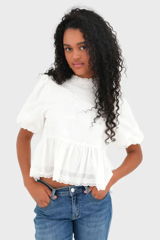 "Grace" blouse white sold by Meet Me There
